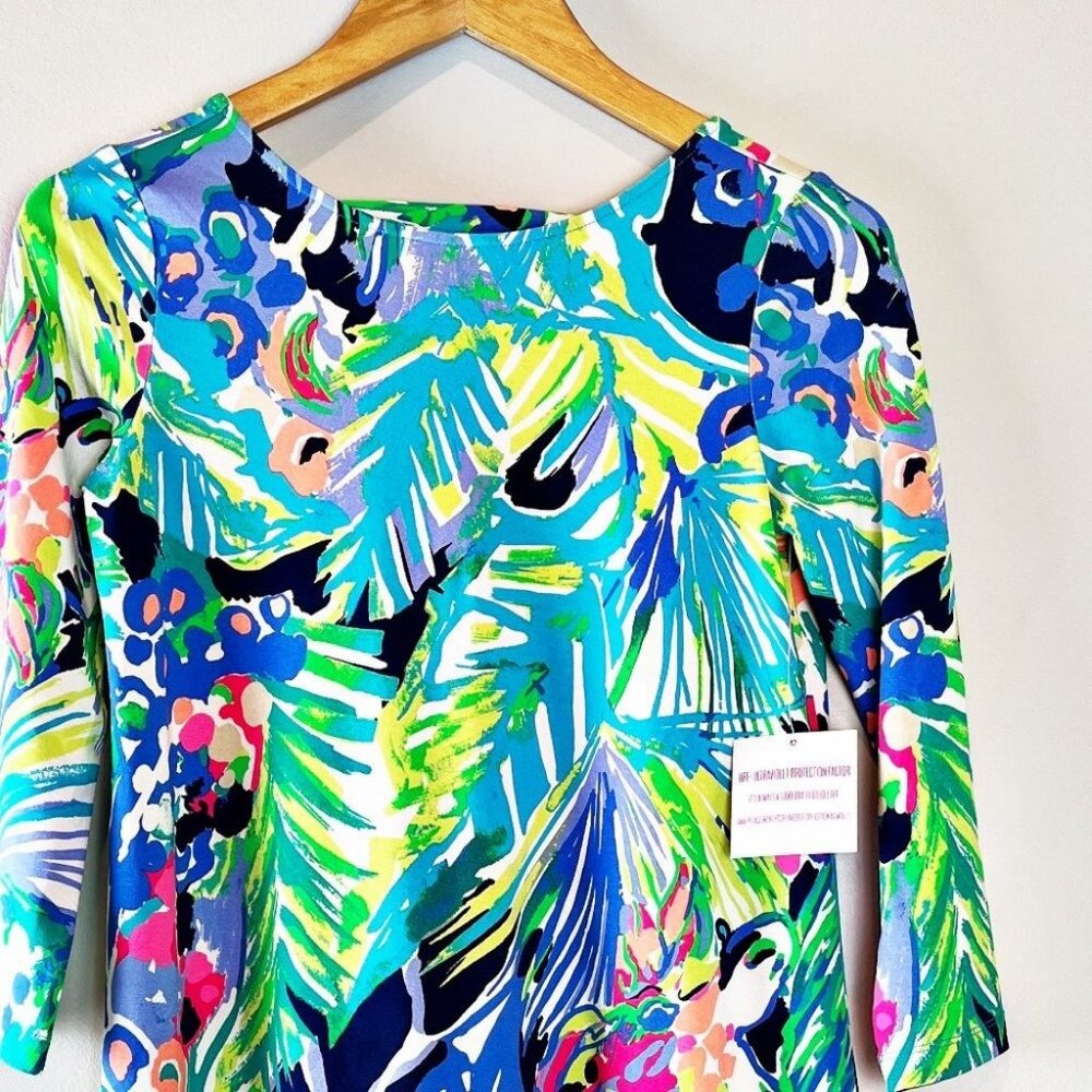 NWT Lilly Pulitzer Turquoise Ophelia Mini Swing Dress XS - Picture 4 of 6
